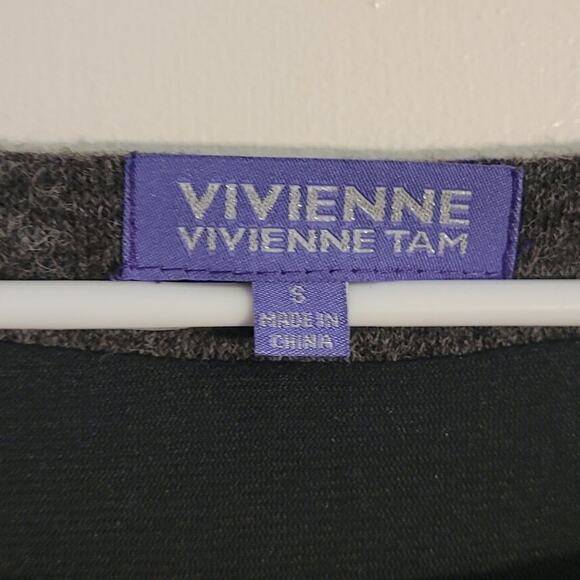 Vivienne Tam Metallic Knit Mini Dress S Cap Sleeve Stretch Lined Holiday Party - Picture 6 of 8